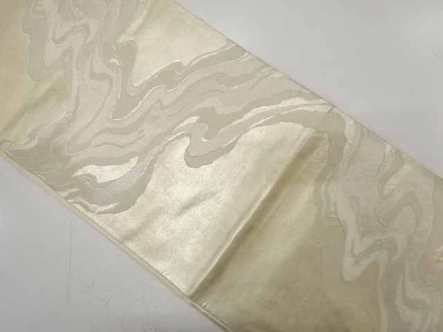 アンティーク　墨流し模様織り出し袋帯（材料）